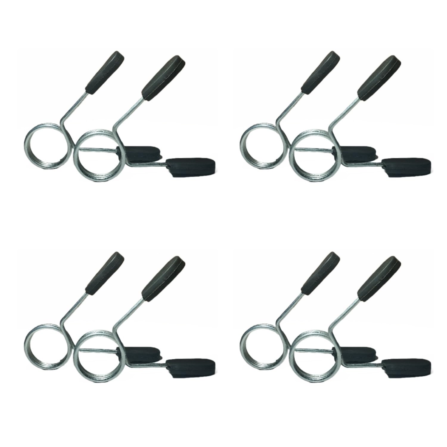 Alanbiu Gym rod Spring barbell lock (50mm) Weight Lifting Safety Lock | Olympic barbell collar clips for 2inch bar (4 Pair) (50 MM)-image-31