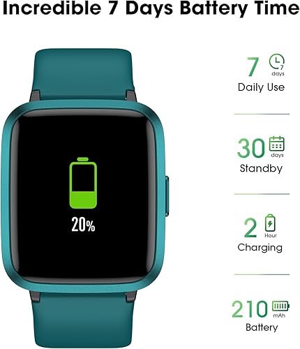 Miniatura 7 de Reloj de seguimiento de actividad física con monitor de frecuencia cardíaca, rastreador de actividad con podómetro, monitor de sueño, contador de