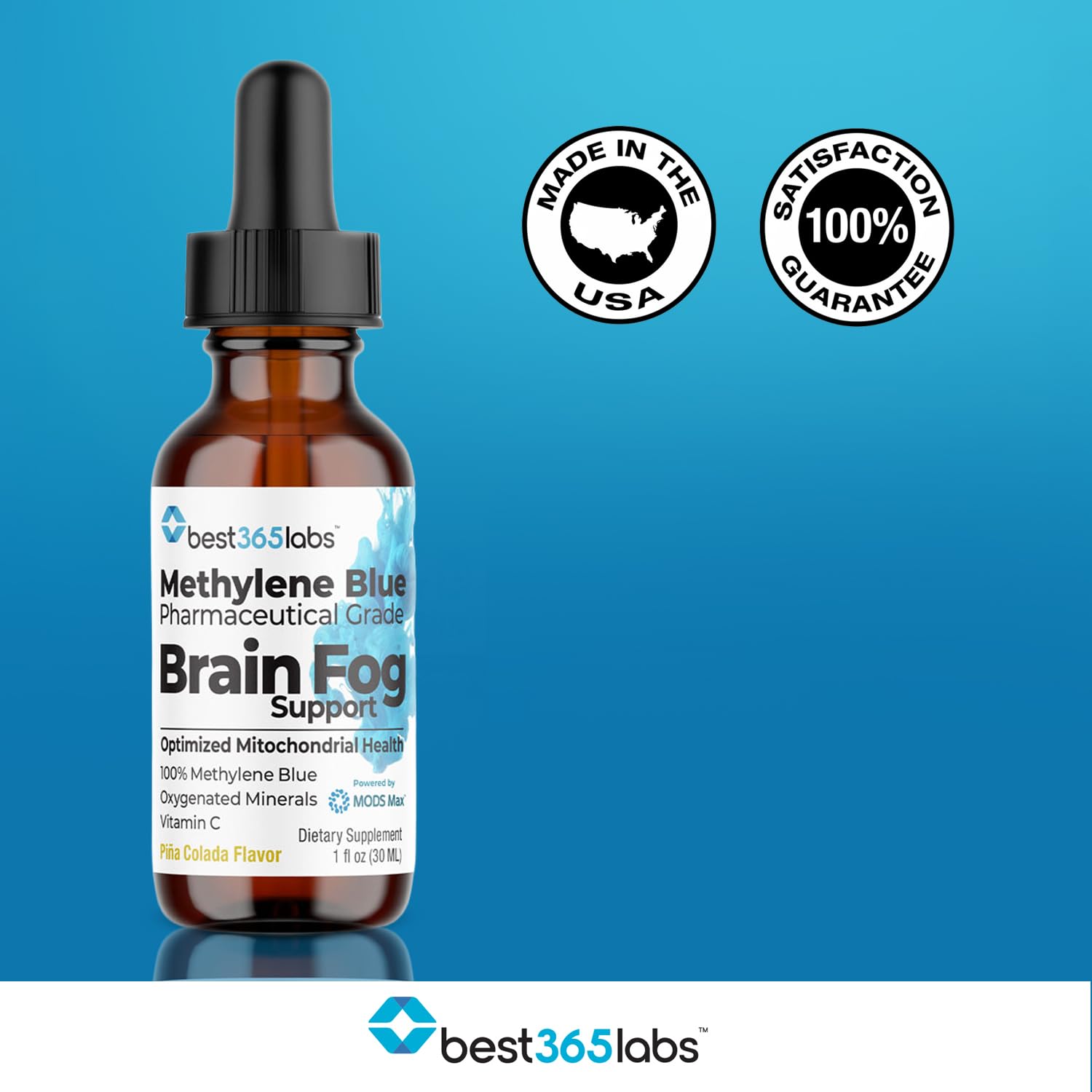 Brain Fog Supplement - Methylene Blue with Vitamin C - Memory Booster - Improves Cognitive Function and Focus - Clear Thoughts and Reduced Fog - Liquid Supplement — Amazon image 5