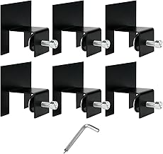 Non Slip Mattress Gaskets For Bed Frame Anti Slide Mattress Stopper Grip Holder Retainer Brackets Adjustable Anti-Slip Mattress Baffle for Metal Bed Frame, Stop Mattress from Sliding, Black 6Pcs