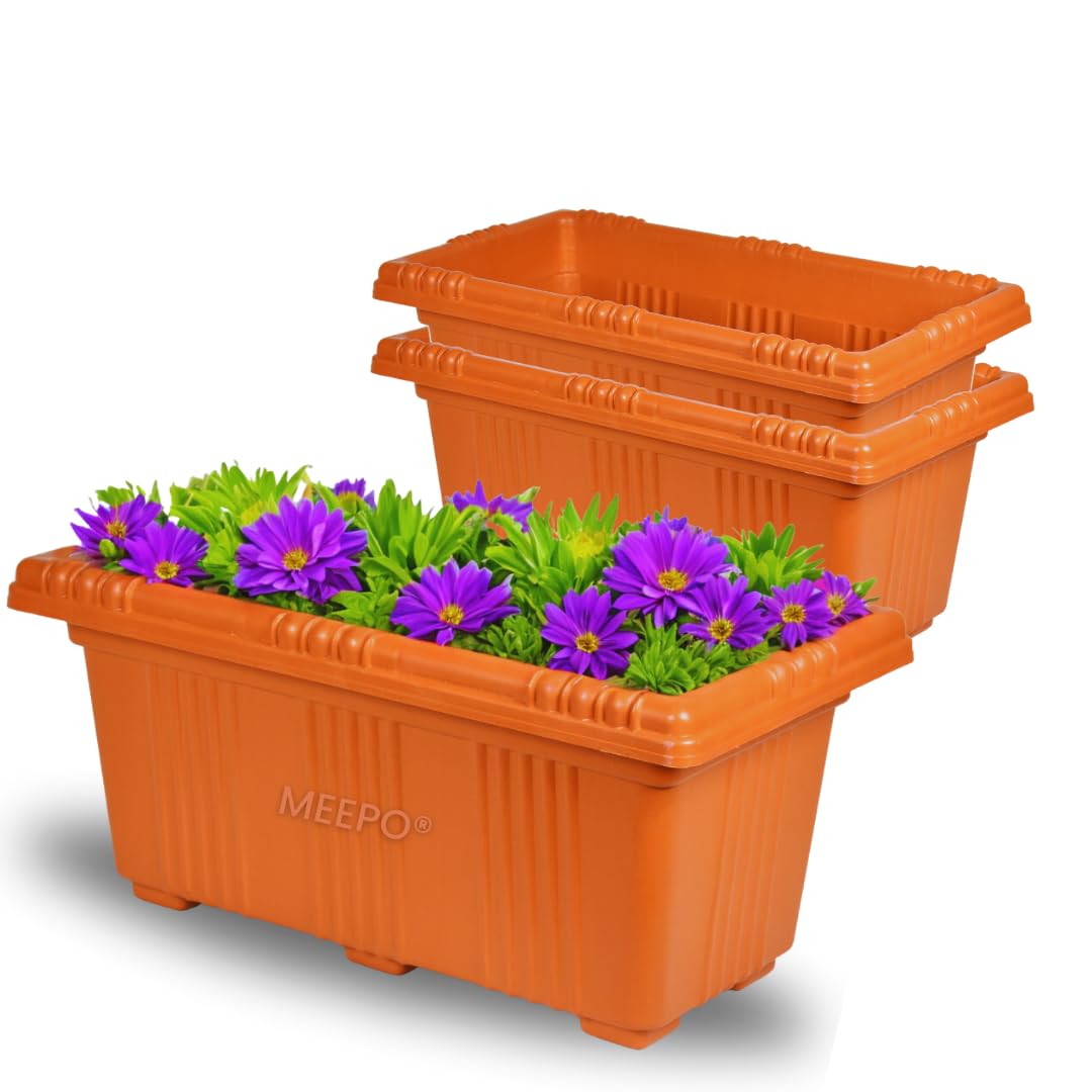 Meepo Flower Pots for Home Decoration for Plants, Plastic Plant Pot for Garden Big Size, Planters Plantoos for Small Thulasi Madam (21 Inch, Pack of 2) (B0CJDY1TFB) Amazon Price History, Amazon Price Tracker