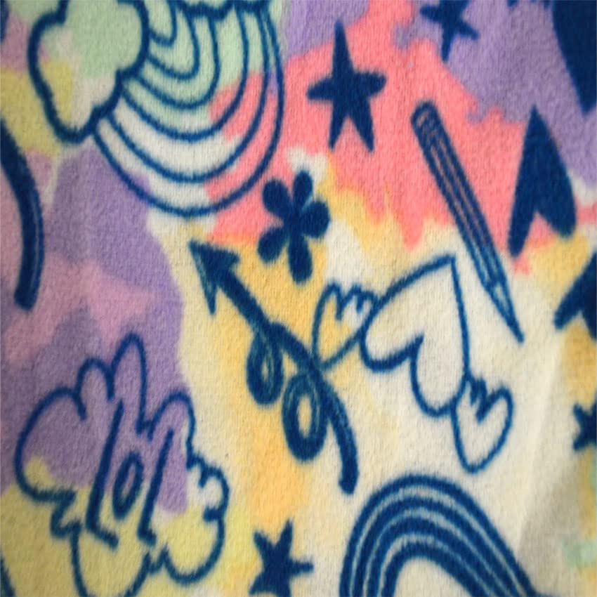 Girls Tie Dye Notebook Doodle Sketches Girls Fleece Lounge Pants2