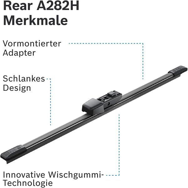 Bosch Rear A282H Heckscheibenwischer - für hervorragende Wischleistung - Ersatz-Scheibenwischer für die Heckscheibe - 1 Wischblatt, 300 mm - 5