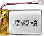 EEMB 3.7V Li-ion 502030 pile 250mAh Batterie Lipo Rechargeable Lithium Polymer ion Batterie Pack avec JST Connecteur.Faire en sorte que la polarité de l'appareil avec la batterie avant l'achat!!!