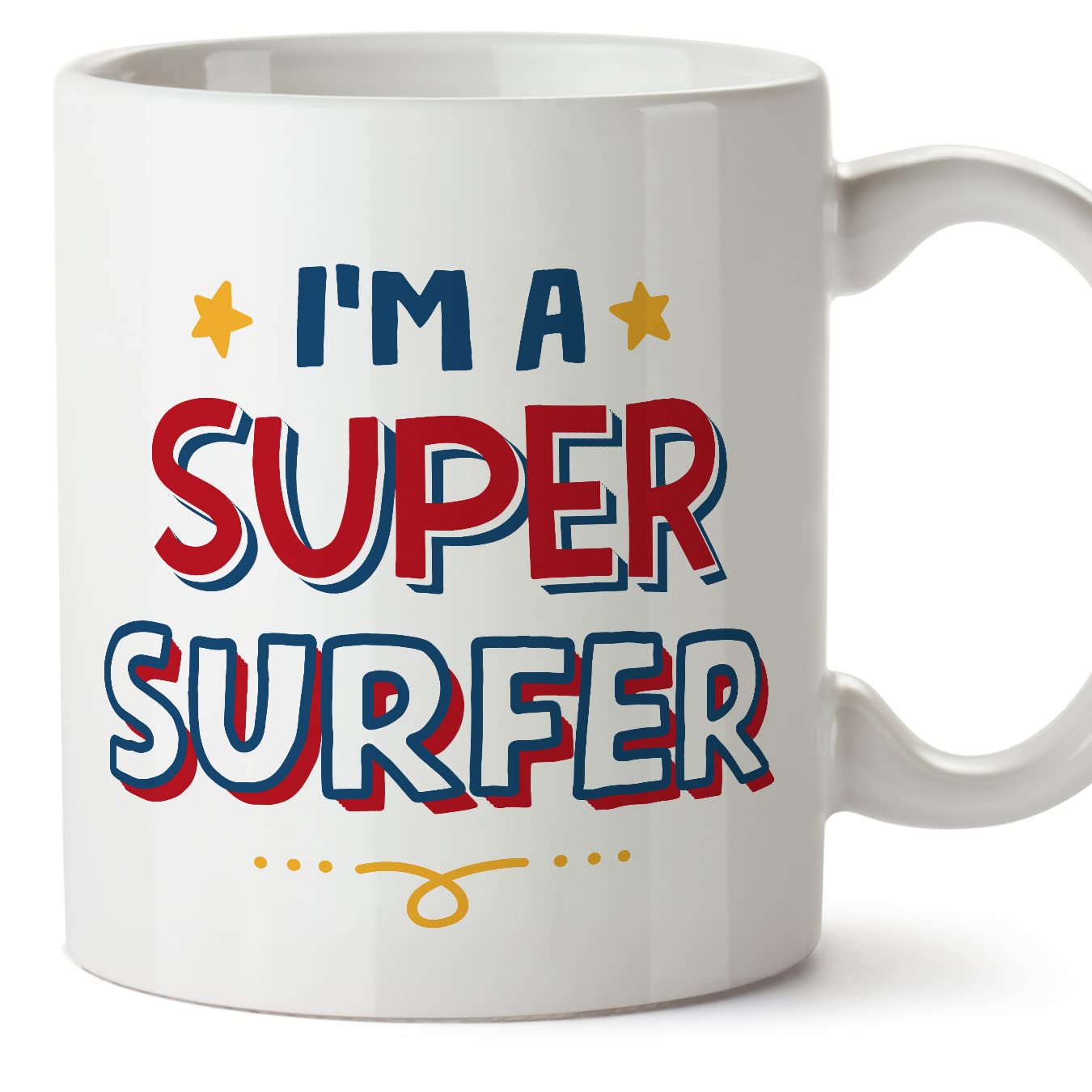 MUGFFINS Surfer Mug - in English - I'm Super - Funny Gift for Colleagues - Ceramic 11oz Mug โ image 1