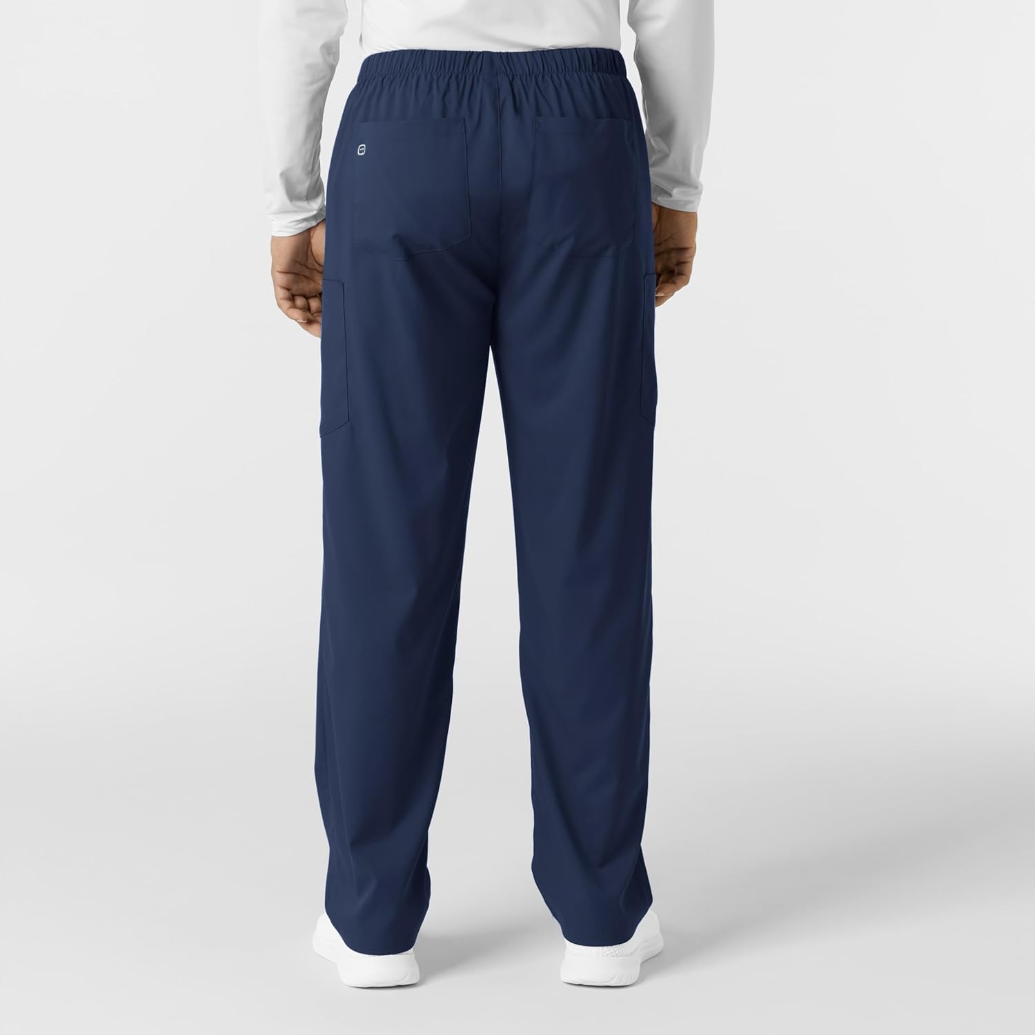 Wink Scrubs Unisex, Boundless, Straight-Leg Pants with Tuck-in Drawstring and 6 Pockets, Navy, L Short - Image 4
