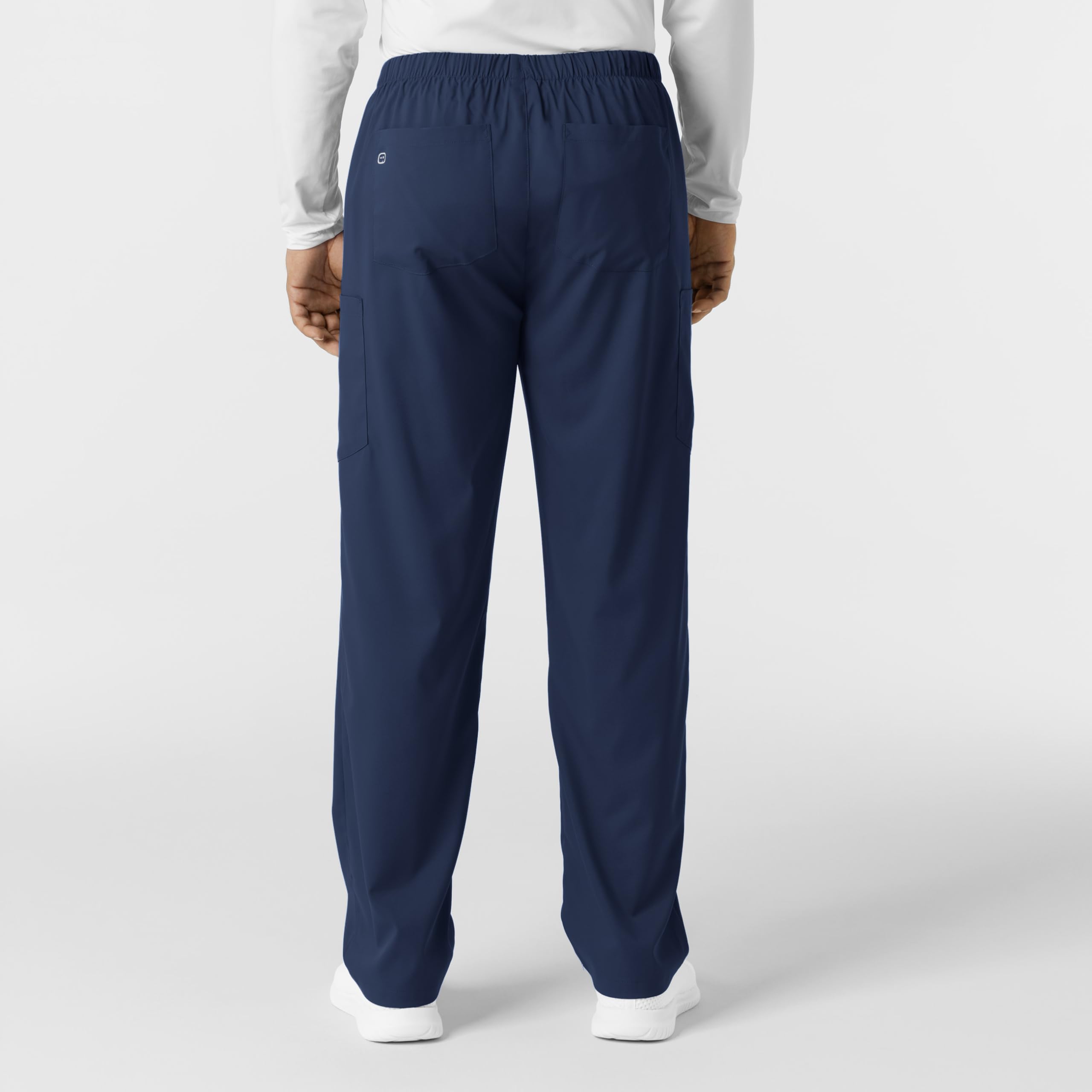 Wink Scrubs Unisex, Boundless, Straight-Leg Pants with Tuck-in Drawstring and 6 Pockets, Navy, L Short
