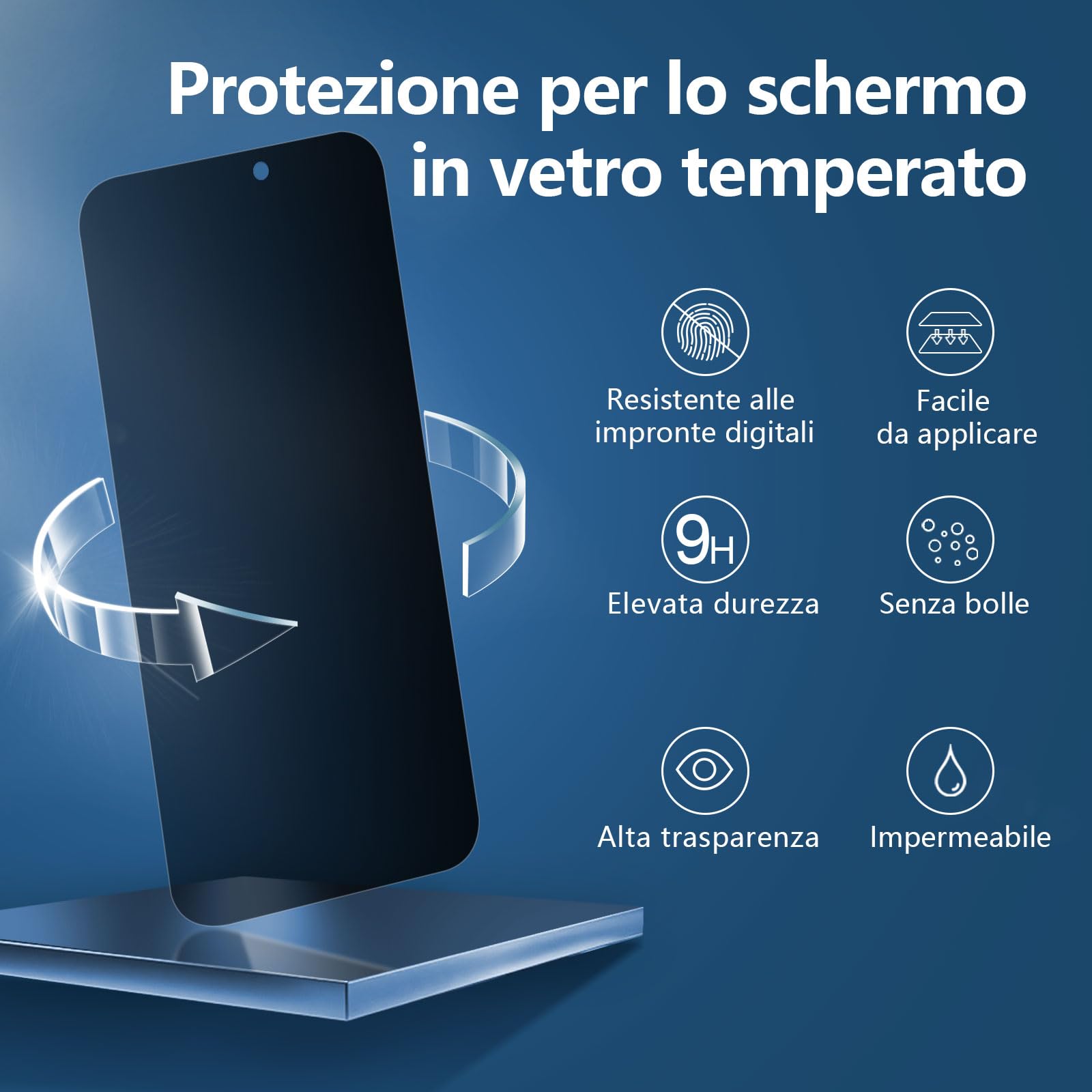NEW'C 3 Pezzi, Pellicola Protettiva Privacy per iPhone 15 Pro Max, iPhone 15 Plus (6,7 Pollici), Angolo di Privacy 28 Gradi Bilanciato con Protezione per Gli Occhi, Durezza Resistente 9H, Senza Bolle