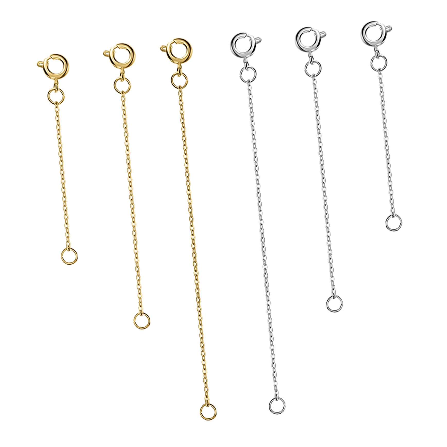 Rallonge Collier Bracelet Sécurisée : 6 Extension Chaînes Bijoux Doré Fermoir Résistant