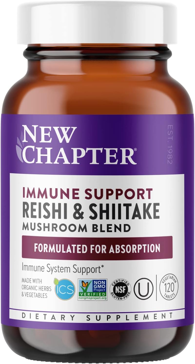 New Chapter Immune Support LifeShield Immune Support with Organic Reishi Mushroom Vegan + Non-GMO Ingredients - 120 Count (Pack of 1)