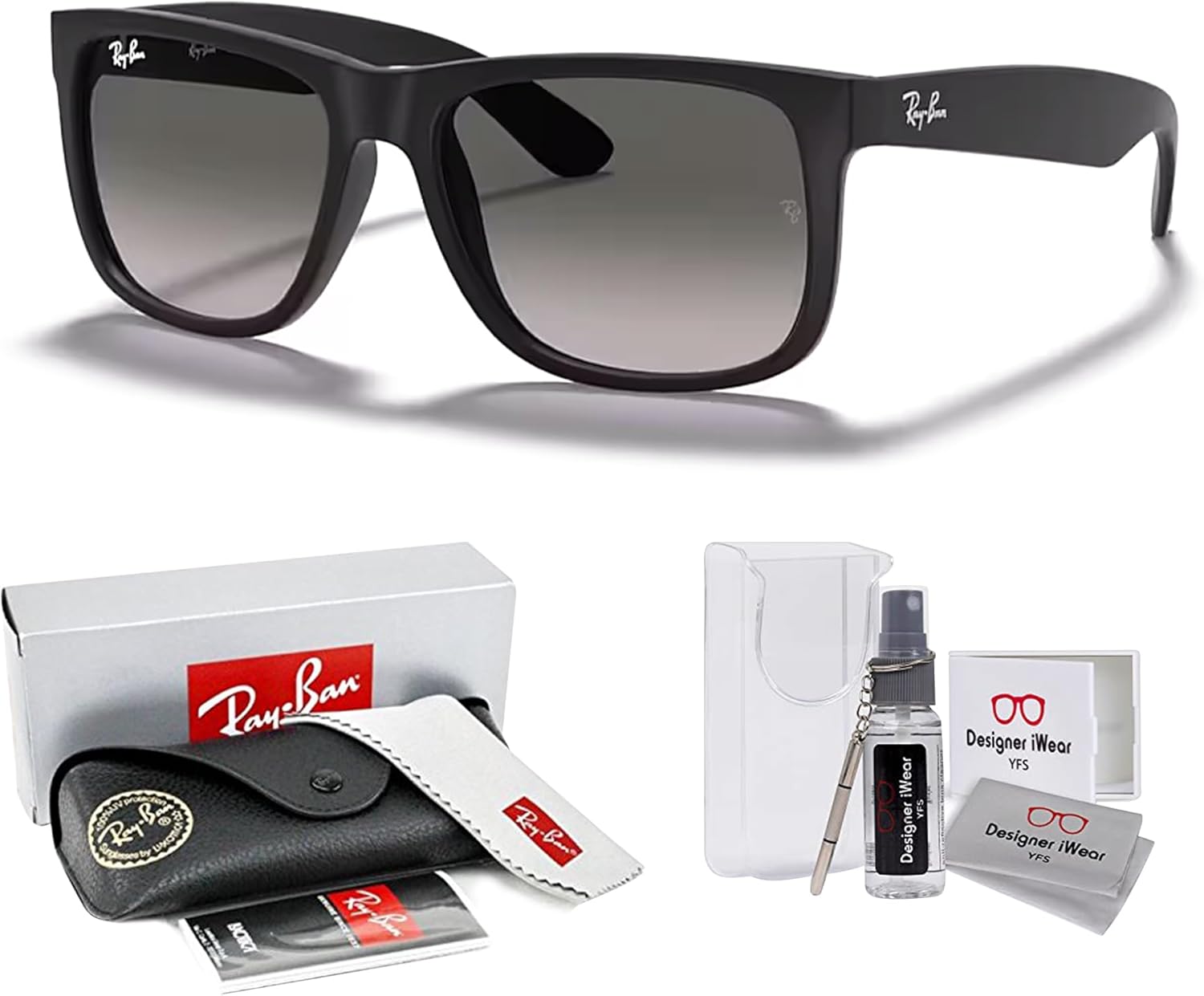 Ray-Ban RB4165 Justin Rectangular Sunglasses - Image 2