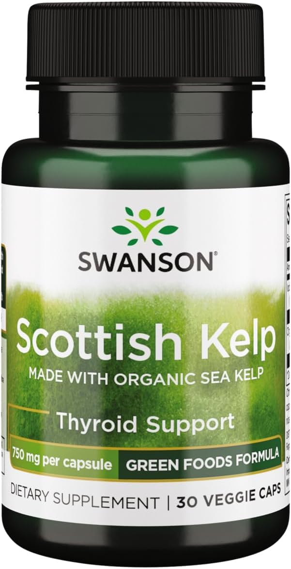 Swanson Organic Scottish Kelp 750 mg, 30 Veg Capsules