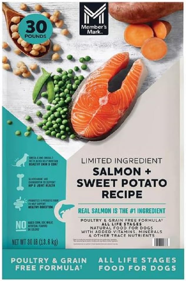 Member Mark Grain Free Salmon and Sweet Potato Dry Dog Food, 30 lbs.