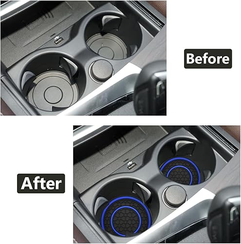 Miniatura 4 de Portavasos universal para automóvil, impermeable, antideslizante, a prueba de tambores, accesorios para el interior del automóvil, 2 unidades, negro