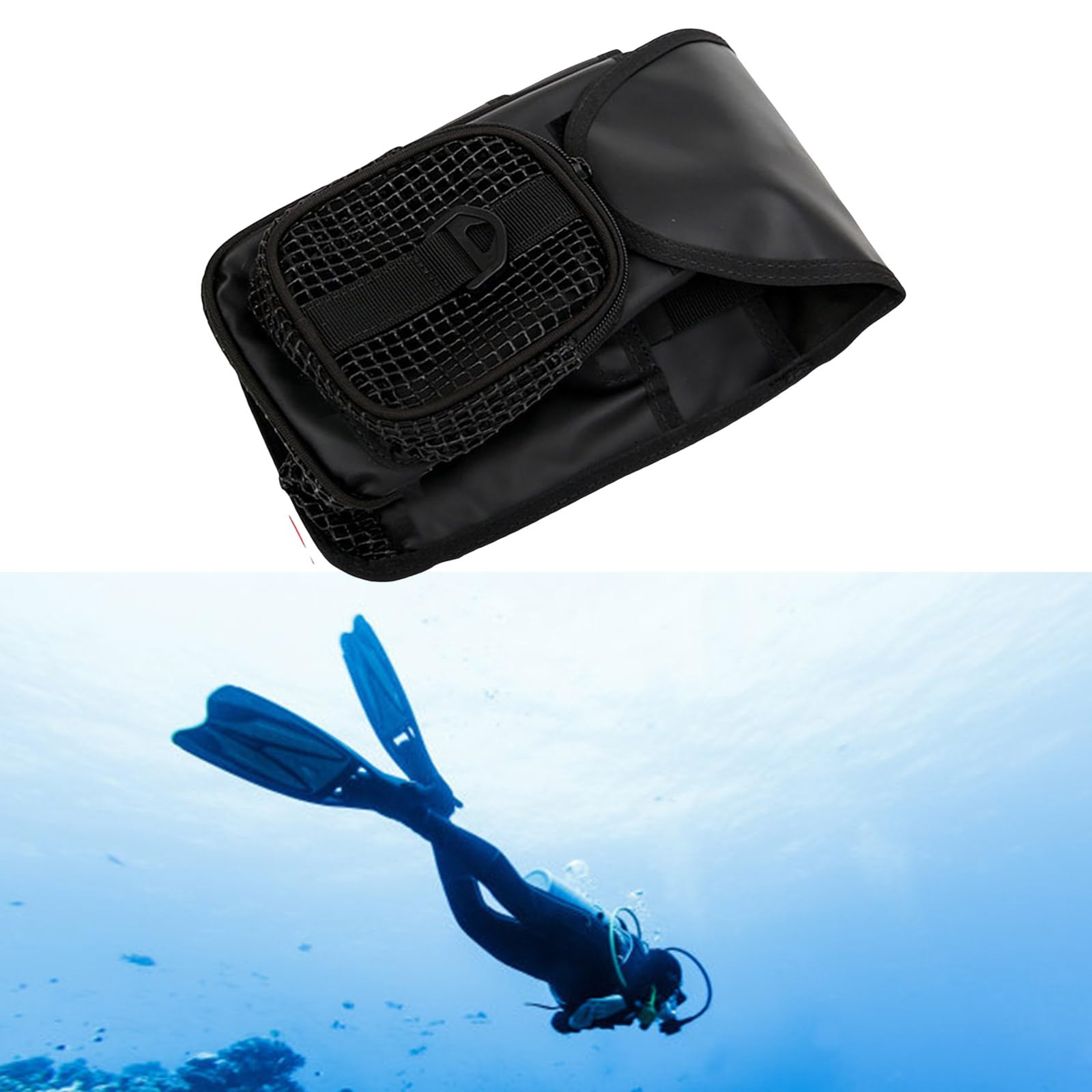 mioosho Diving Side Mount Bag Diving Net Bag Diving Gear Storage Pocket Underwater Organizers Bag for Snorkeling Equipment