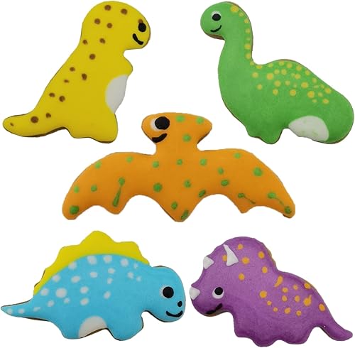 Miniatura 5 de Juego de 5 cortadores de galletas con forma de dinosaurios, de acero inoxidable, juego de cortadores de fondant de dinosaurio para pastelería,