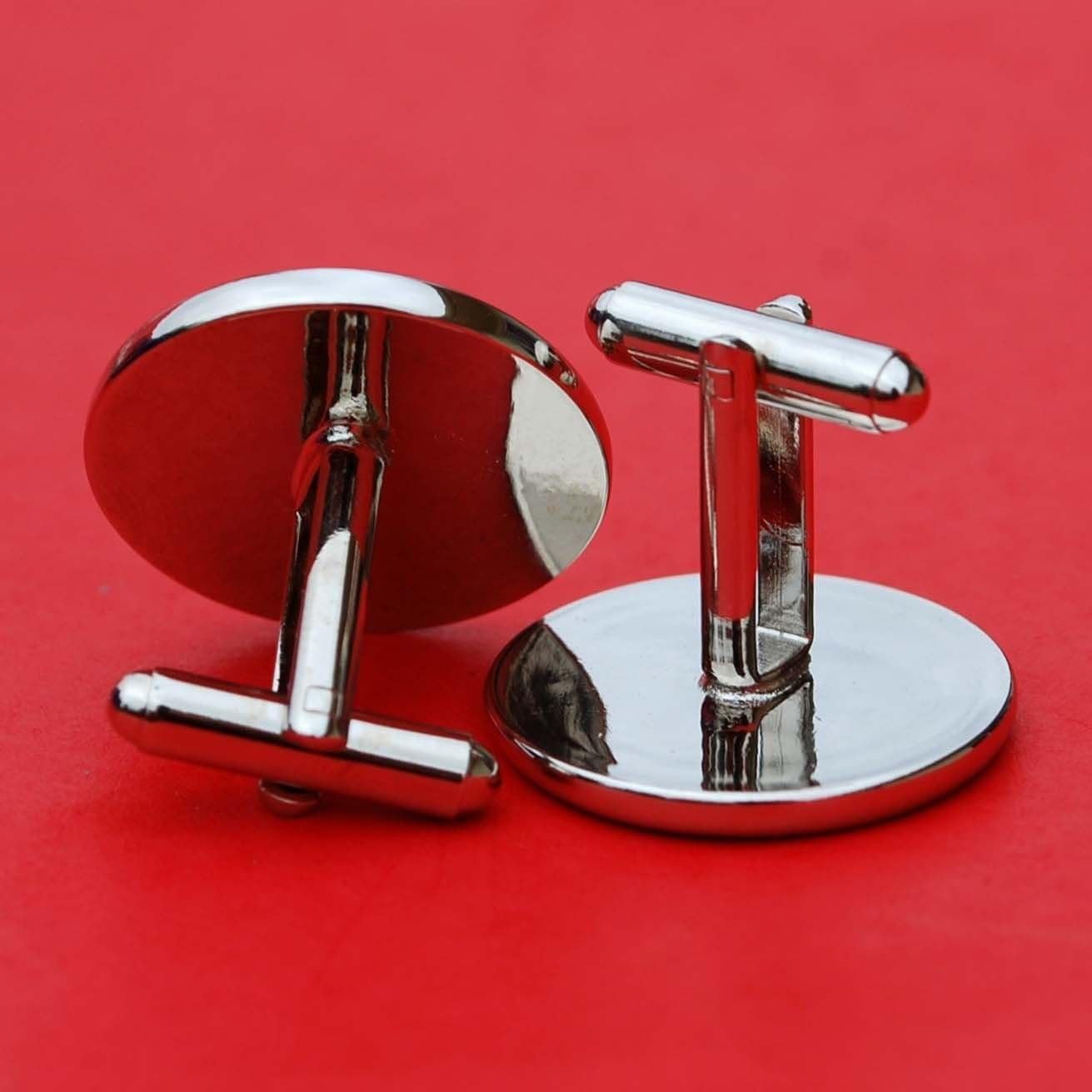 US 1937 Indian Head Buffalo Nickel Coin Silver Plated Cufflinks NEW