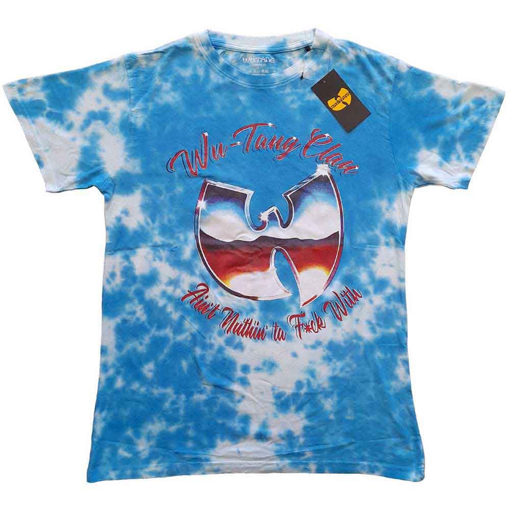 Wu-Tang Clan T Shirt Antfw Logo Nouveau Officiel Unisex Dip Dye Bleu