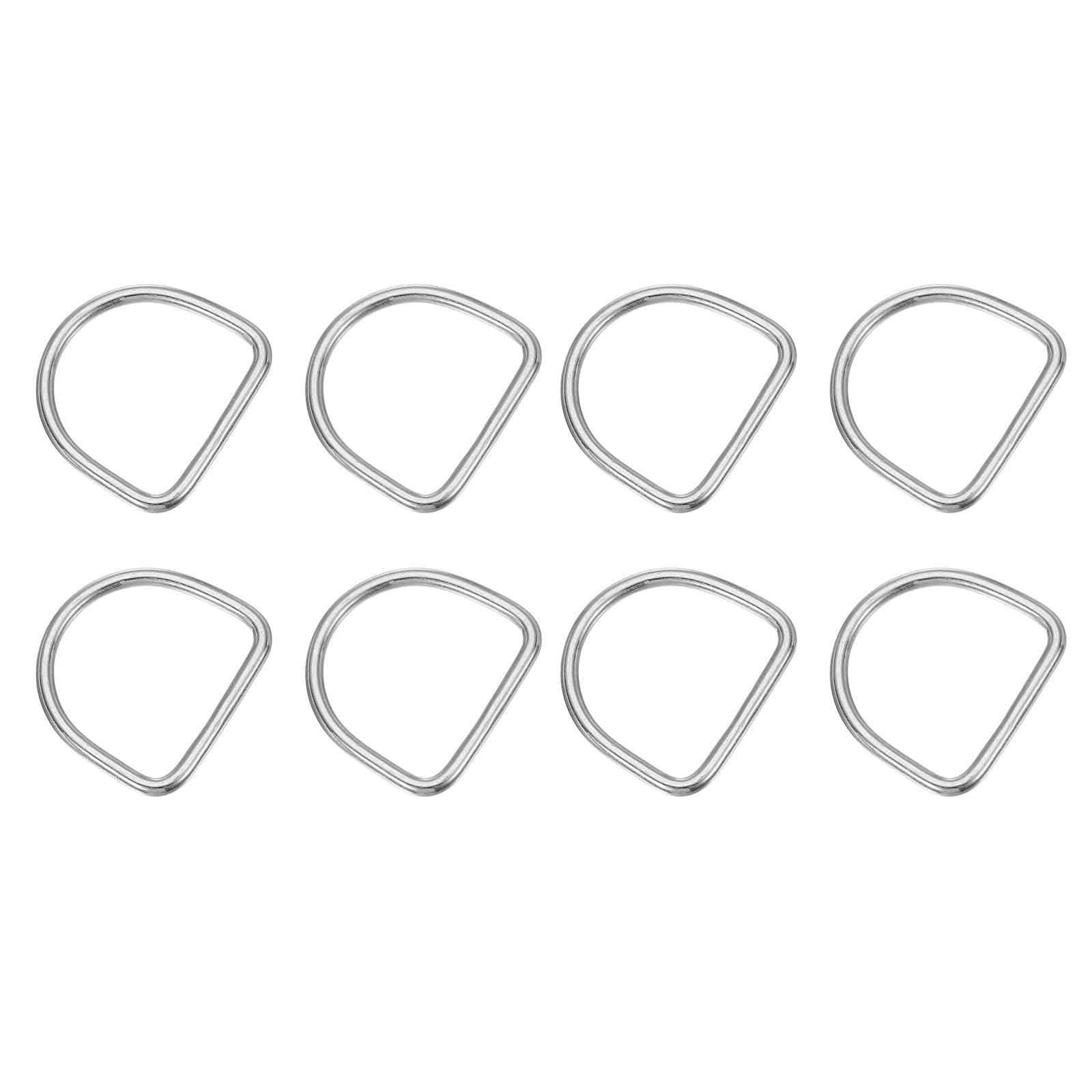 PATIKIL Metal D-Rings, 304 Stainless Steel D Ring Welded Solid Dee Rings DIY Accessories for Sewing Dog Collars