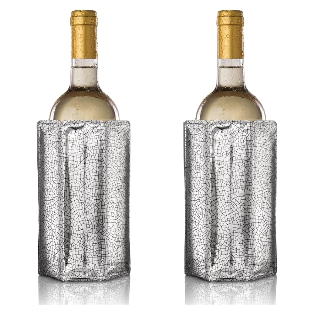 Vacu Vin Active Wine Cooler Silver, Set of 2 by Vacu Vin
