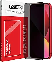 POPIO Privacy Tempered Glass Compatible for iPhone 13/13 Pro / 14 (Black) Edge to Edge Coverage with Easy Installation kit, Anti-Spy Tempered Glass Privacy Screen Protector