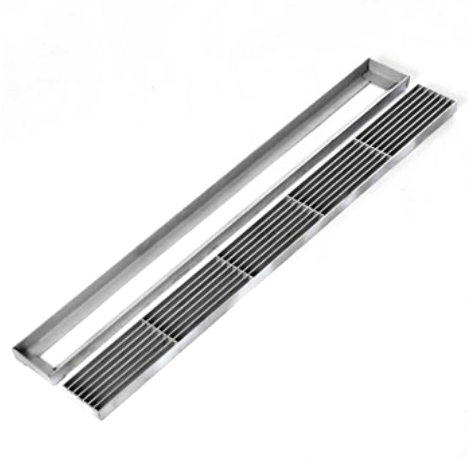 Rejilla de canaleta de Acero Inoxidable para desagüe, Ideal para terrazas, Patios, garajes, entradas de vehículos y Jardines. Solución de Drenaje de Agua Duradera y eficiente.