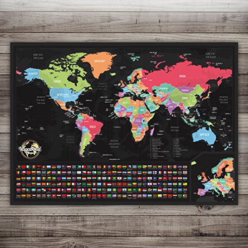 Vagabond Mappa del Mondo da Grattare - Mappa del