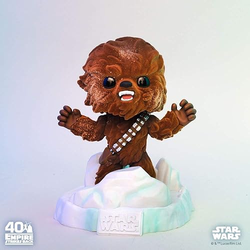 Miniatura 2 de POP Funko Deluxe Star Wars: Battle at Echo Base Series Figura de acción Chewbacca (Flocado), Exclusivo de Amazon, Figura 3 de 6