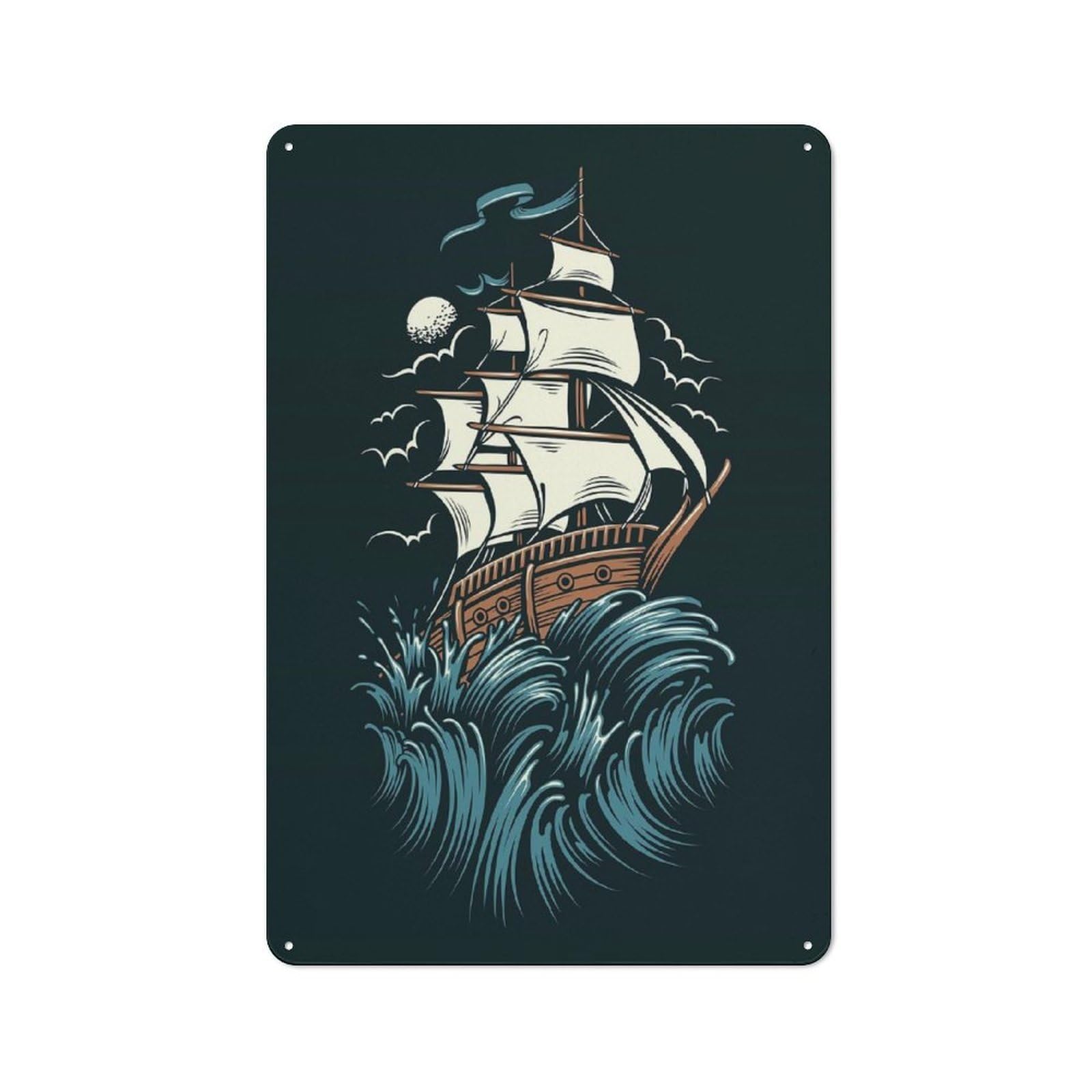Sailor Struggle Retro Tin Sign 30x20cm for Guest Room Or Hallway, for Kitchen, Dining Room And Home Bar Wall Decor