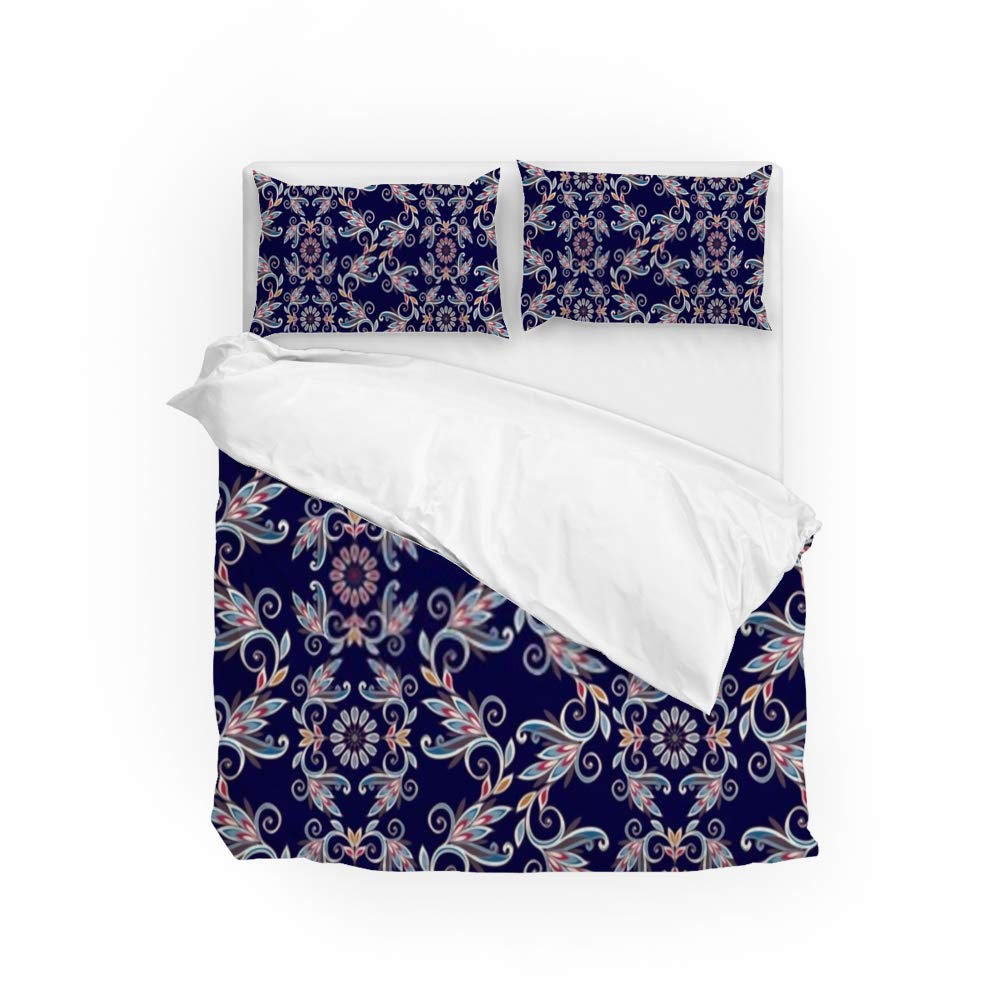 Housse de couette plumes sans repassage parure de lit résistante aux plis