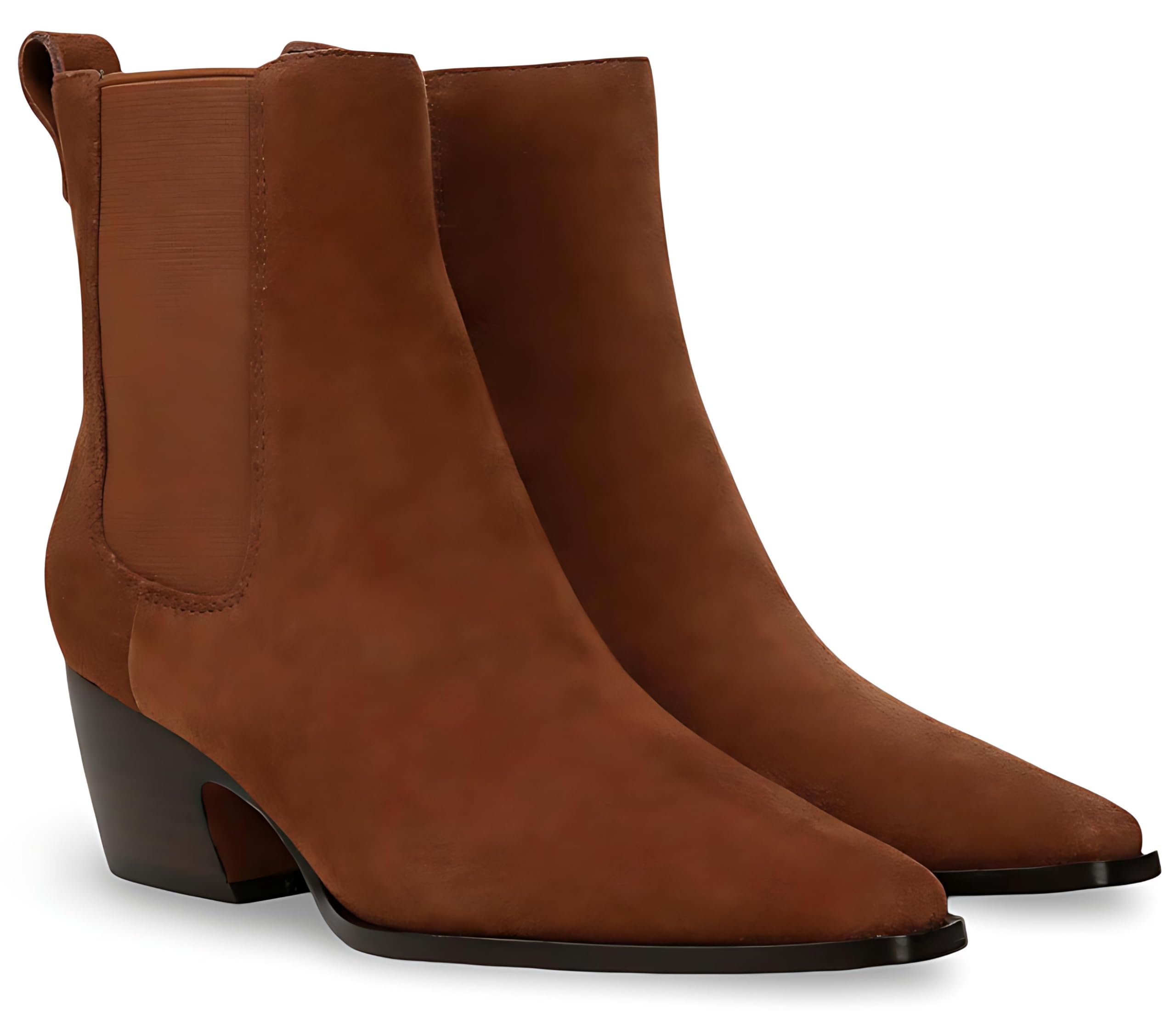 Franco Sarto Womens Vianca Ankle Boot Brown Suede 8 5M
