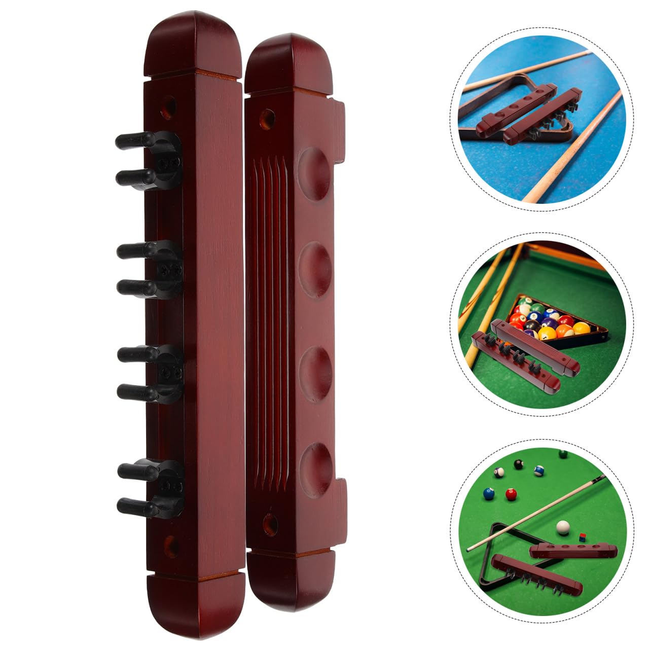 Supvox Holz Billard Queue Wandhalter Queuehalter zur Wandmontage Stangenhalterung Billard Zubehör Queuehalter aus Holz