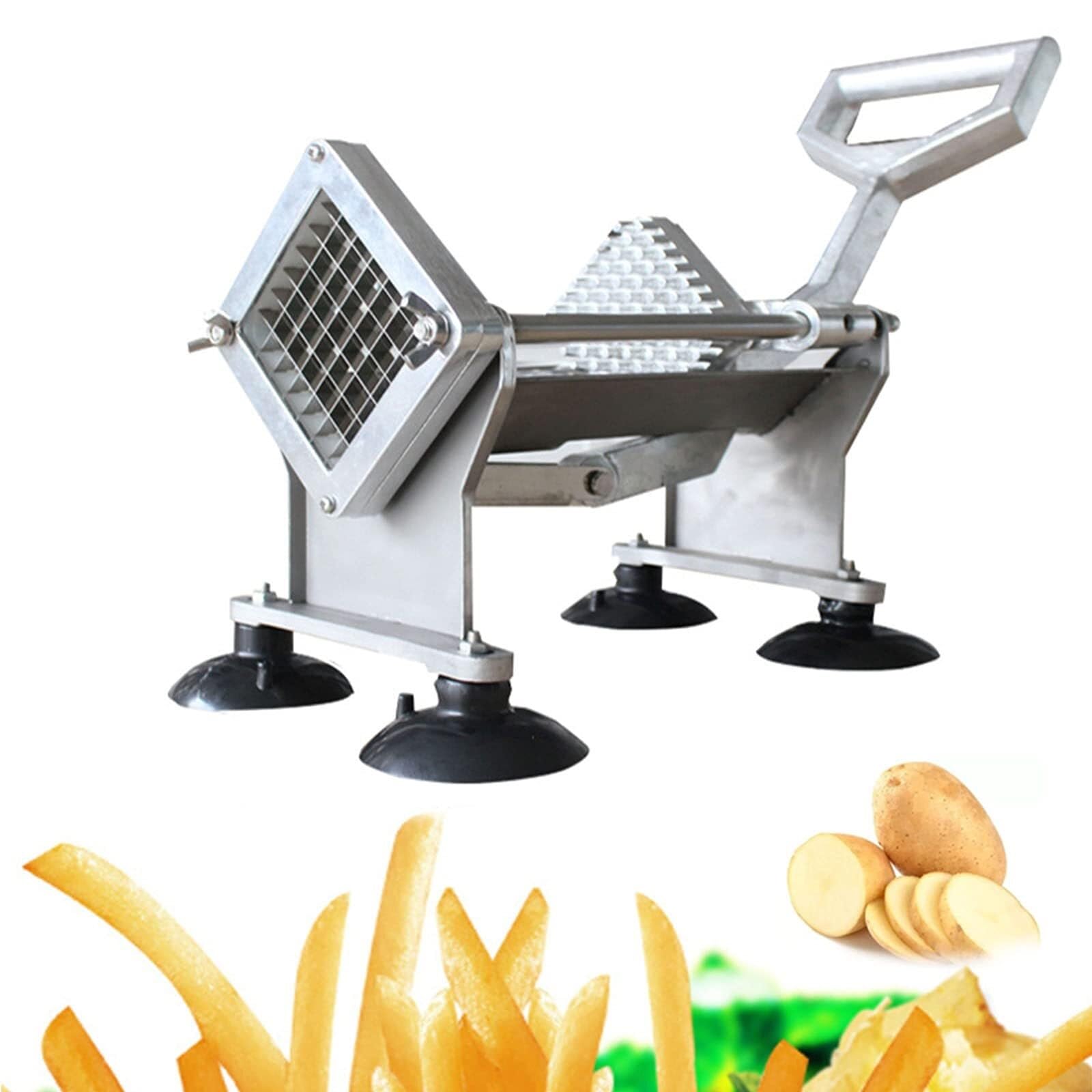 Tagliapatate professionale in acciaio inox con 4 lame for uso domestico e commerciale,Pelapatate