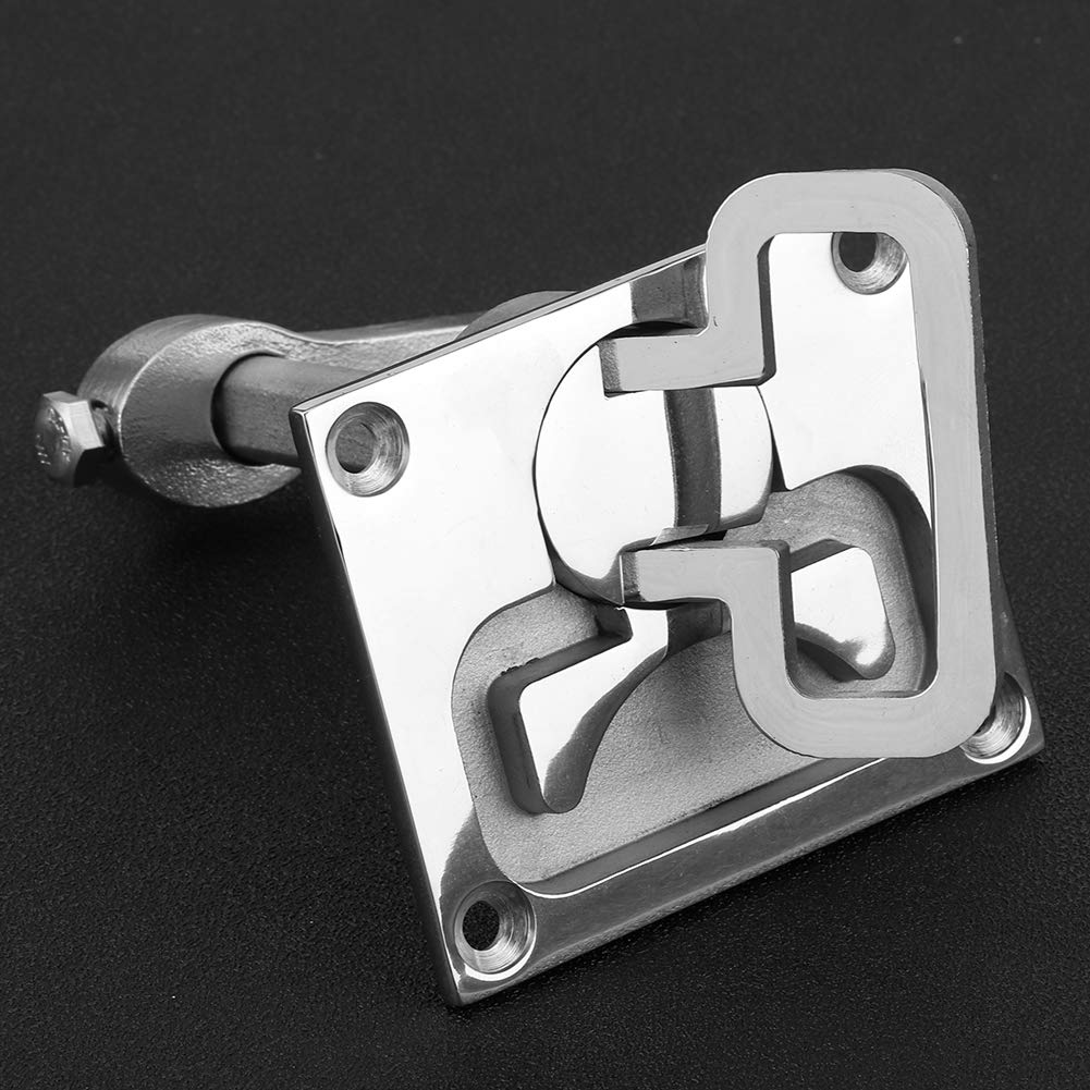 Serrure de Sol Marine en Acier Inoxydable, Loquet de Trappe Encastré, 67 x 79 mm, Poignée de Levage pour Bateau, Installation Facile, Finition Polie