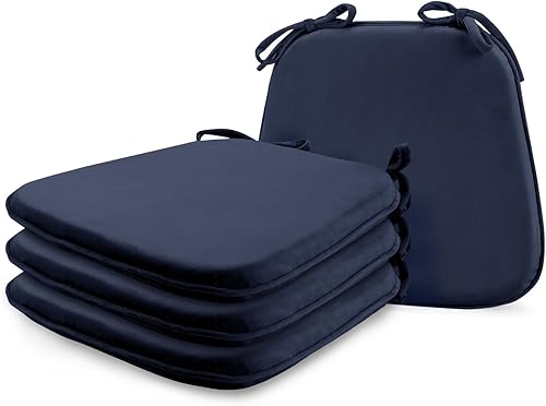 LOVTEX Paquete de 4 cojines para sillas de comedor, cojines para sillas de cocina de 17 x 16 x 1.5 pulgadas, cojines para sillas de comedor con