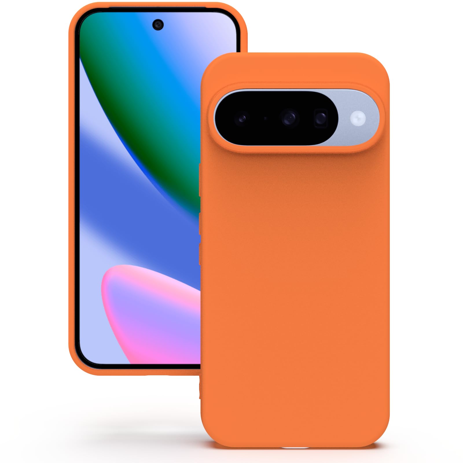 YATWIN Silicone Back Case for Google Pixel 10/10 Pro, Soft-Touch, Shockproof Phone Back Cover for Google Pixel 10/10 Pro - Orange-image-16