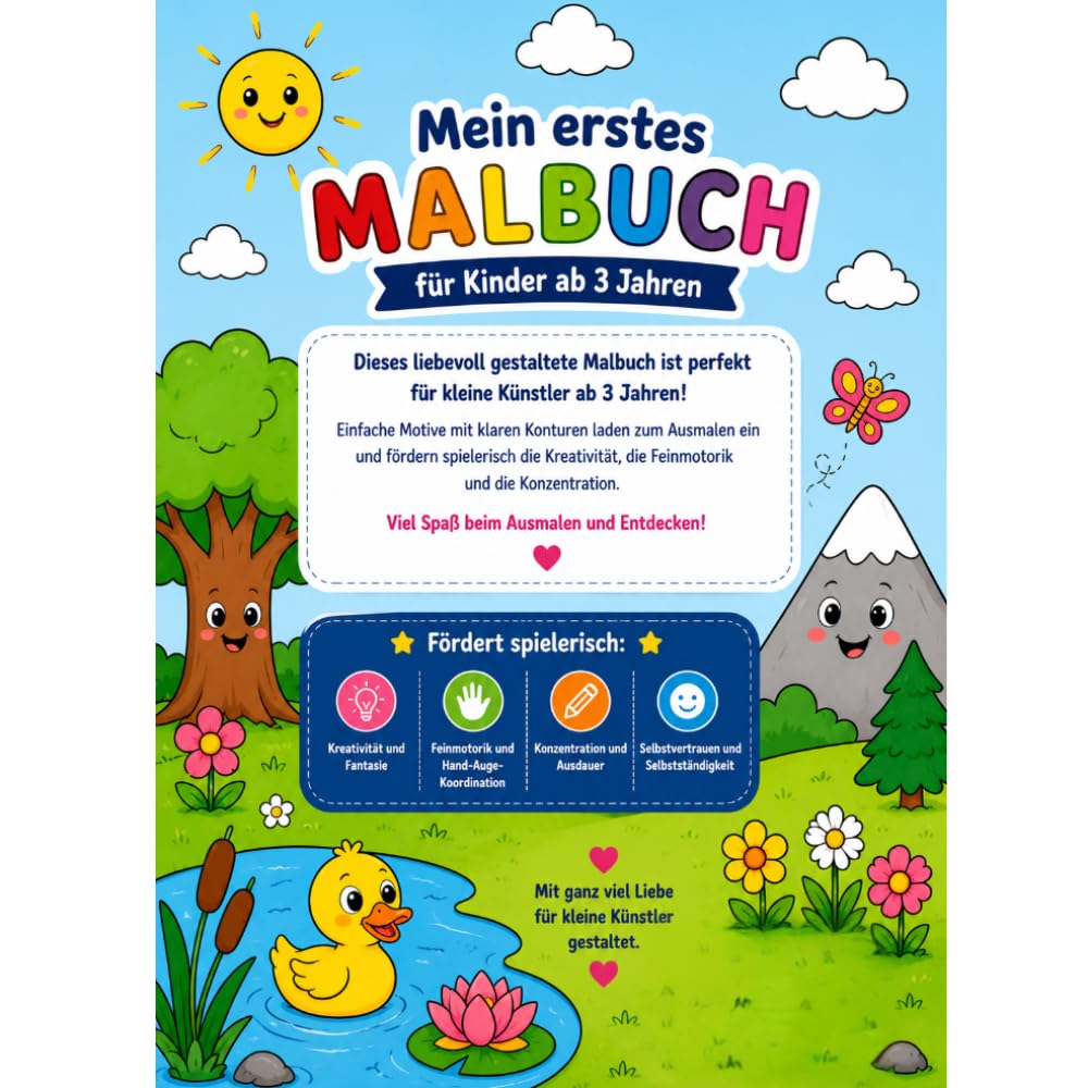 Mein erstes Malbuch für Kinder ab 3 Jahren