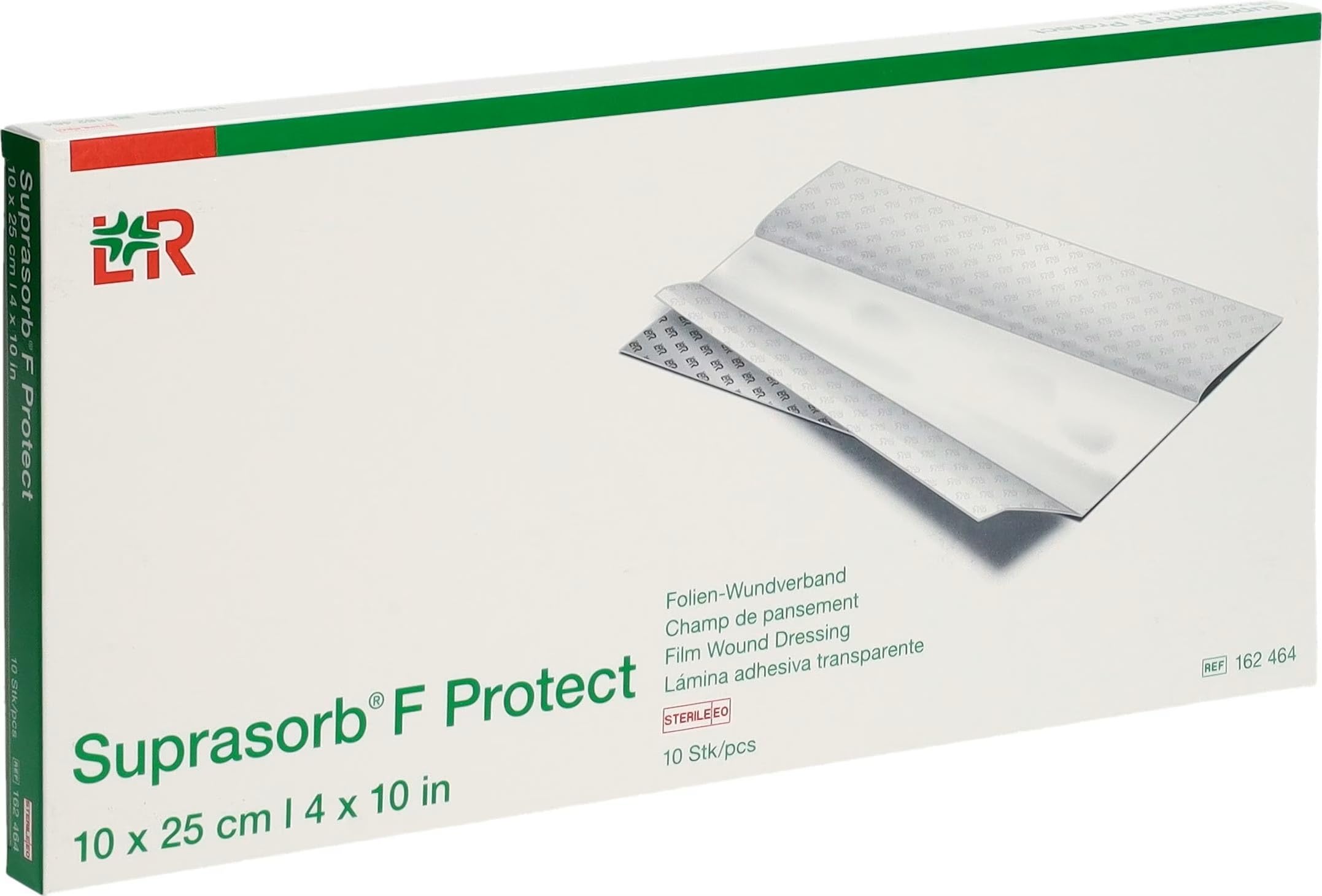 Suprasorb F Protect 10 x 25 cm, medicazione in pellicola, confezione da 10