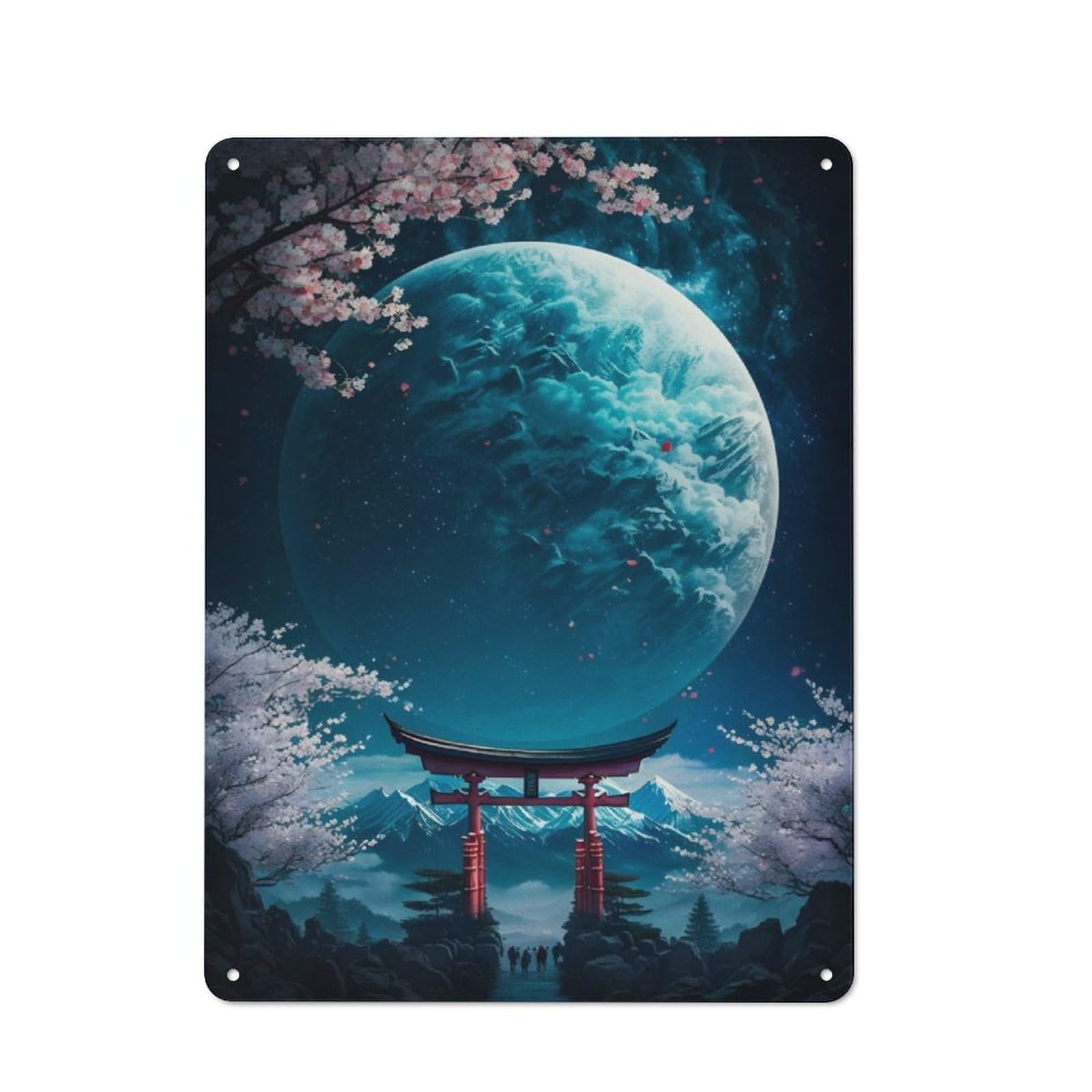 Junmoney Planes In The Torii Gate 40X30cm Retro Metal Sign With For Café Or Restaurant, For Collectors Decorating Cafés And Restaurants