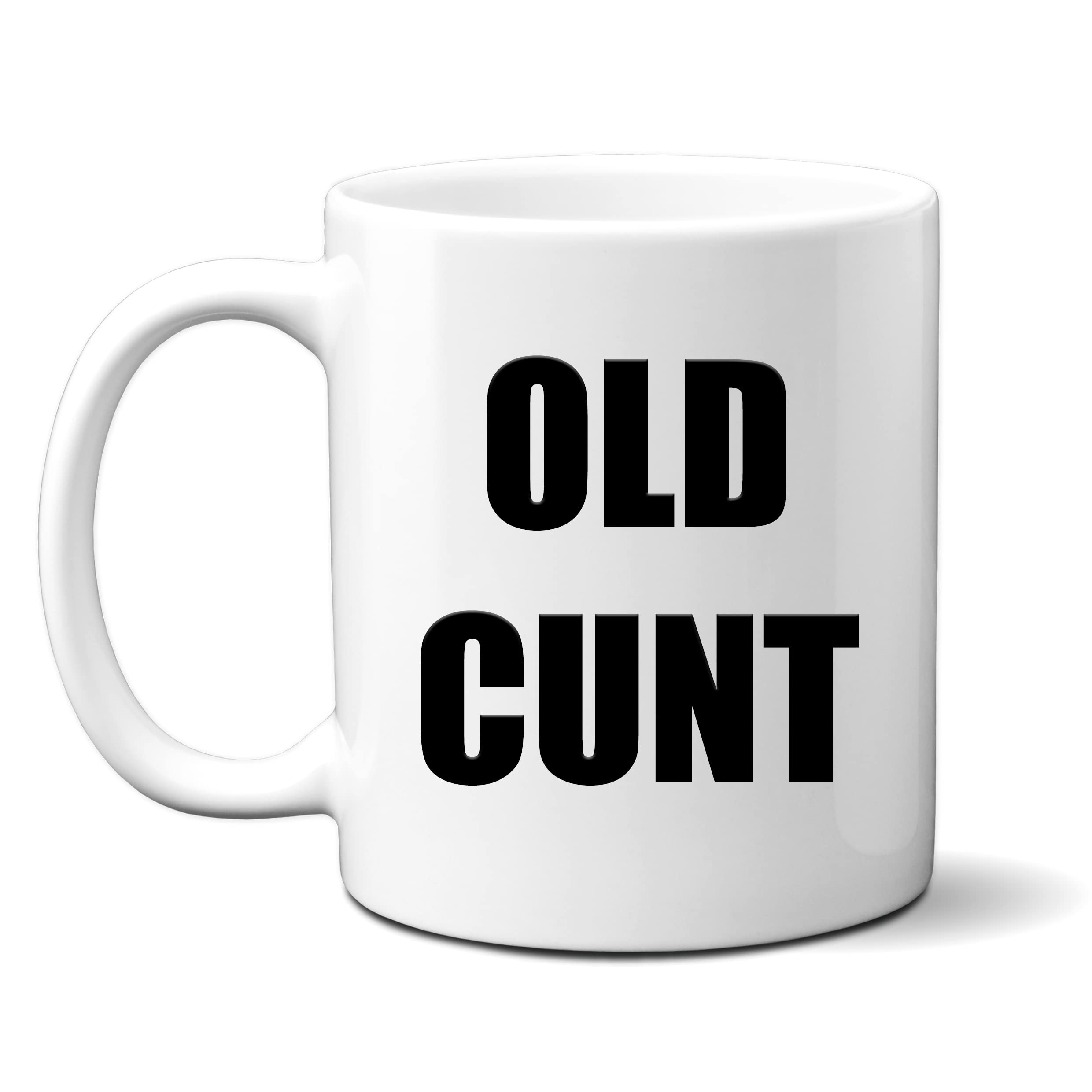 Denzie Digs Funny Personalised Mug, Old Cunt, Rude Offensive Birthday Gift for Men or Women, Colleague Friend