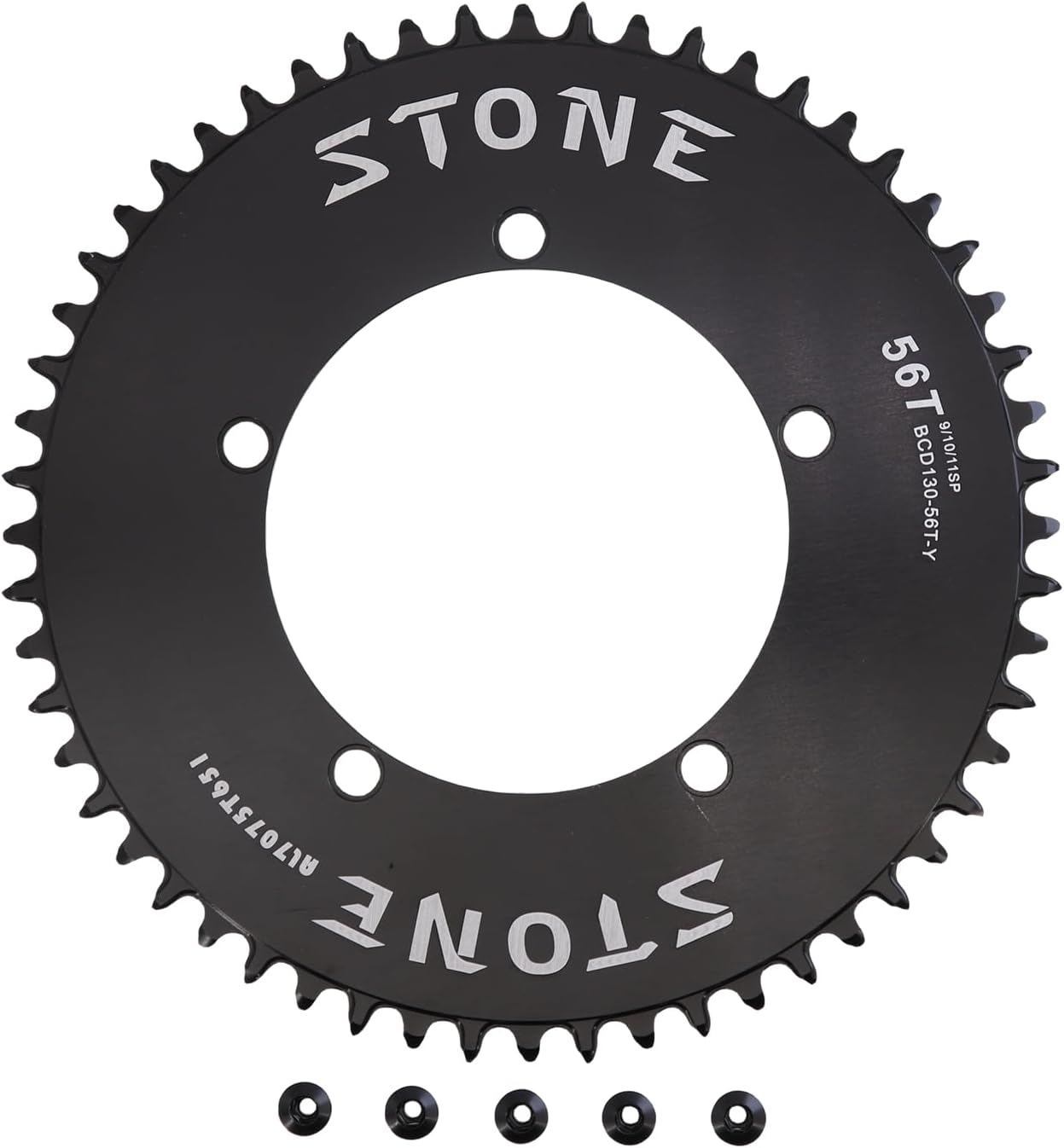 DJC Stone Chainring 130 BCD for Shimano 5700 6700 Round 42t 44T 46 48 50 52 55 58T 60T Road Bike ChainWheel 130bcd for Sram Red