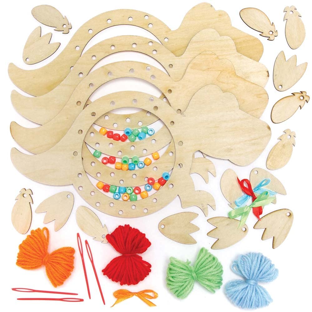 Baker Ross Dinosaurier-Stapelset – 5-teiliges Bastelset Aus Schaumstoff, Für Kinder Ab 3 Jahren, Inkl. Pfeifenreiniger & Aufkleber