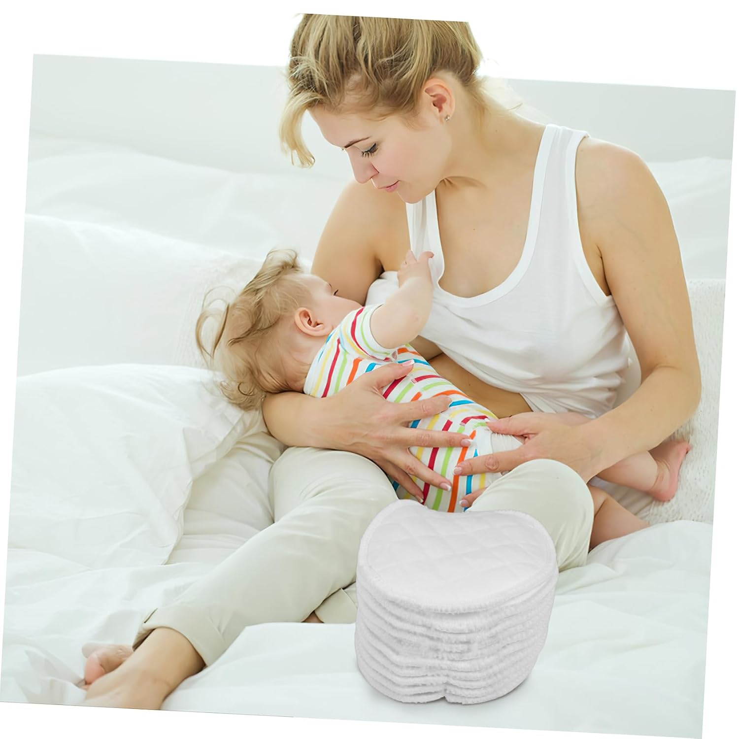 10pcs Breastfeeding Nipple Pads Reusable Washable Maternity Pads Soft Cotton Nursing Supplies