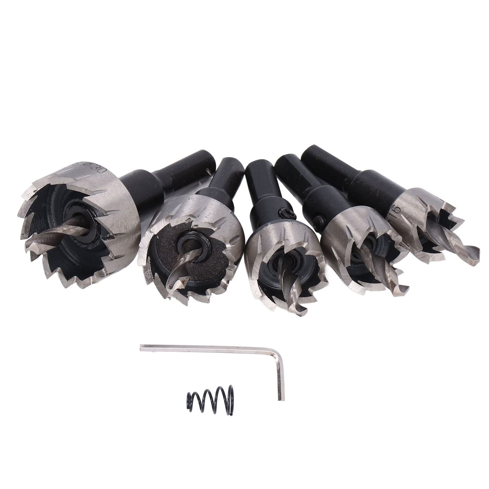 Wiertła do metalu, Wiertła Otwornice 16‑30mm 5 sztuk Wysoka ostrość do żelaza do aluminium do stali