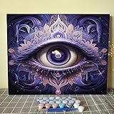 Tucocoo Boho DIY Paint by Number for Adult Hindu Yoga DIY Canvas Painting for Kids Beginner Home Pictures Arts Wall Decor Acrylic Pigment Paintbrushes Mysterious Crafts Gifts 16x20inch Wooden Frame