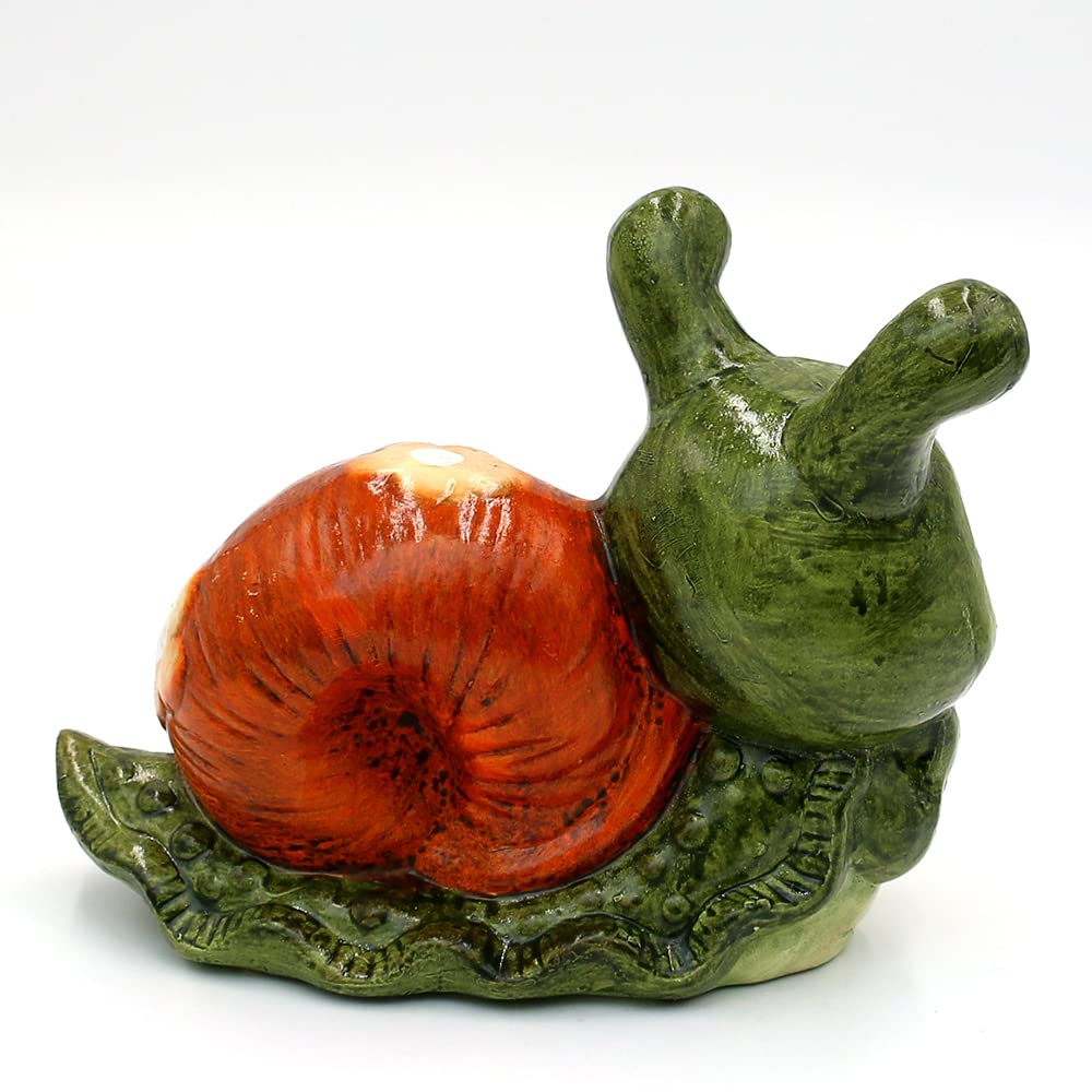 Dekohelden24 Keramik Schnecke/Dekoschnecke, 2er Set, Gartendeko, Maße ca. 20 x 10 x 15,5 cm