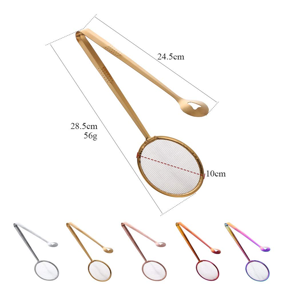 Pinces de Cuisine Les Pinces Alimentaires en Acier Inoxydable conviennent aux Outils de friture de Cuisine (Rainbow 2)