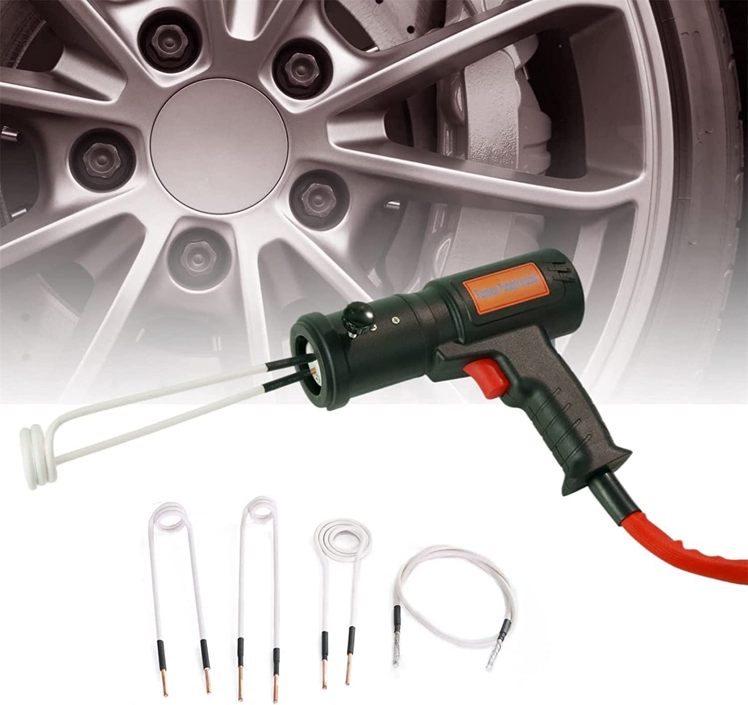 Riscaldatore a induzione elettromagnetica portatile, 1500W Strumento di rimozione del riscaldamento per bulloni arrugginiti senza fiamma, rimozione sicura di dadi, bulloni, cuscinetti, per bulloni
