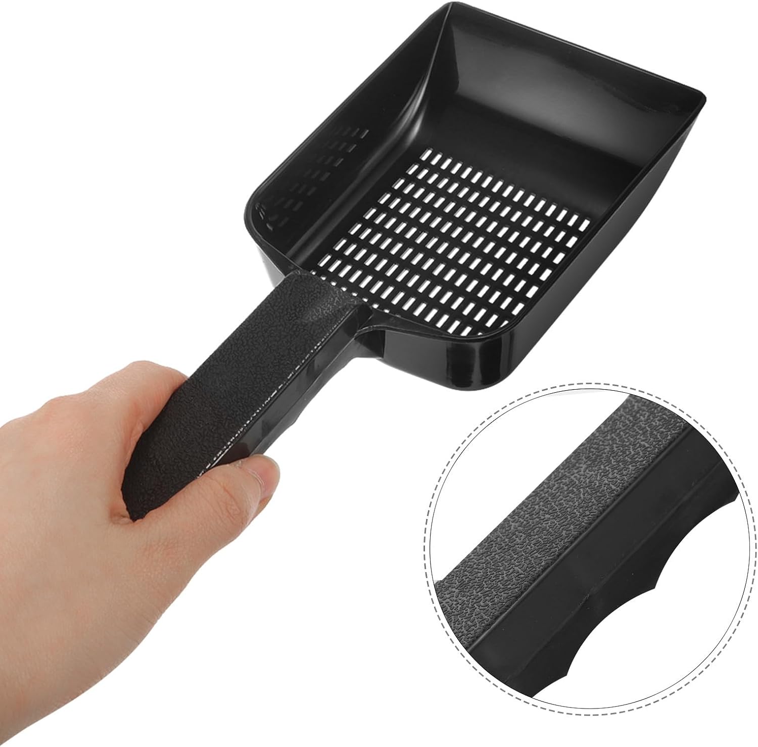 Aquarium Clean Shovel for Fish Tank Sediment Removal, Black Plastic Fish Tank Sand Shovel with Easy Operation and Versatile Cleaning Function for Aquarium Maintenance