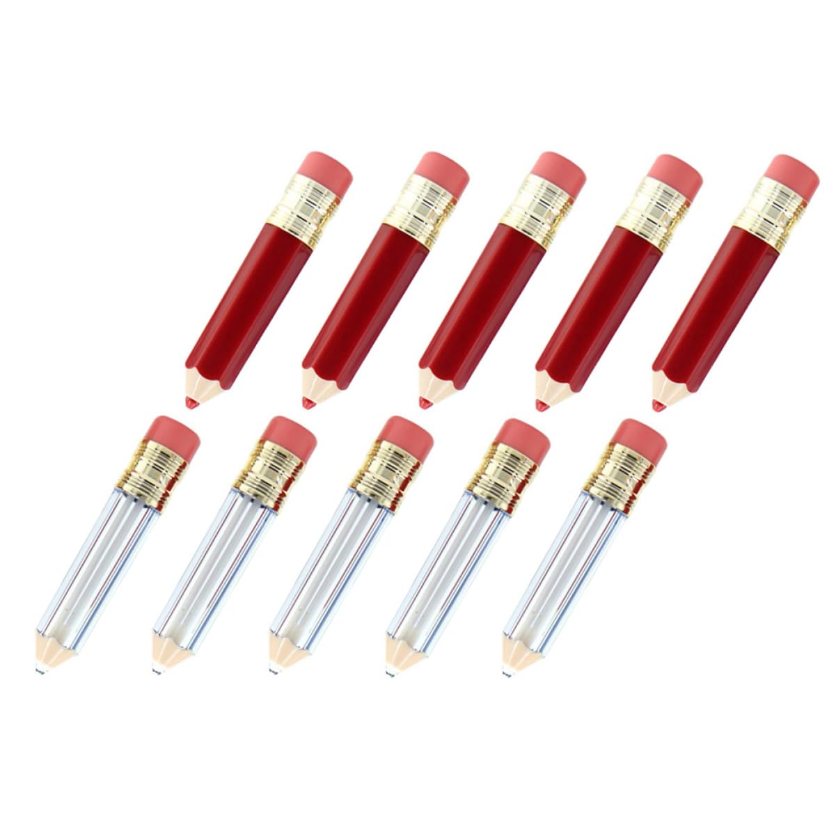 PACKOVE 2 Set Matita Rossetto Tubetto Vuoto Lucidalabbra Tubetti Lucidalabbra Trasparente Porta Fai Da Te Balsamo Idratante Cercatore 10 pezzi * 2